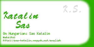 katalin sas business card